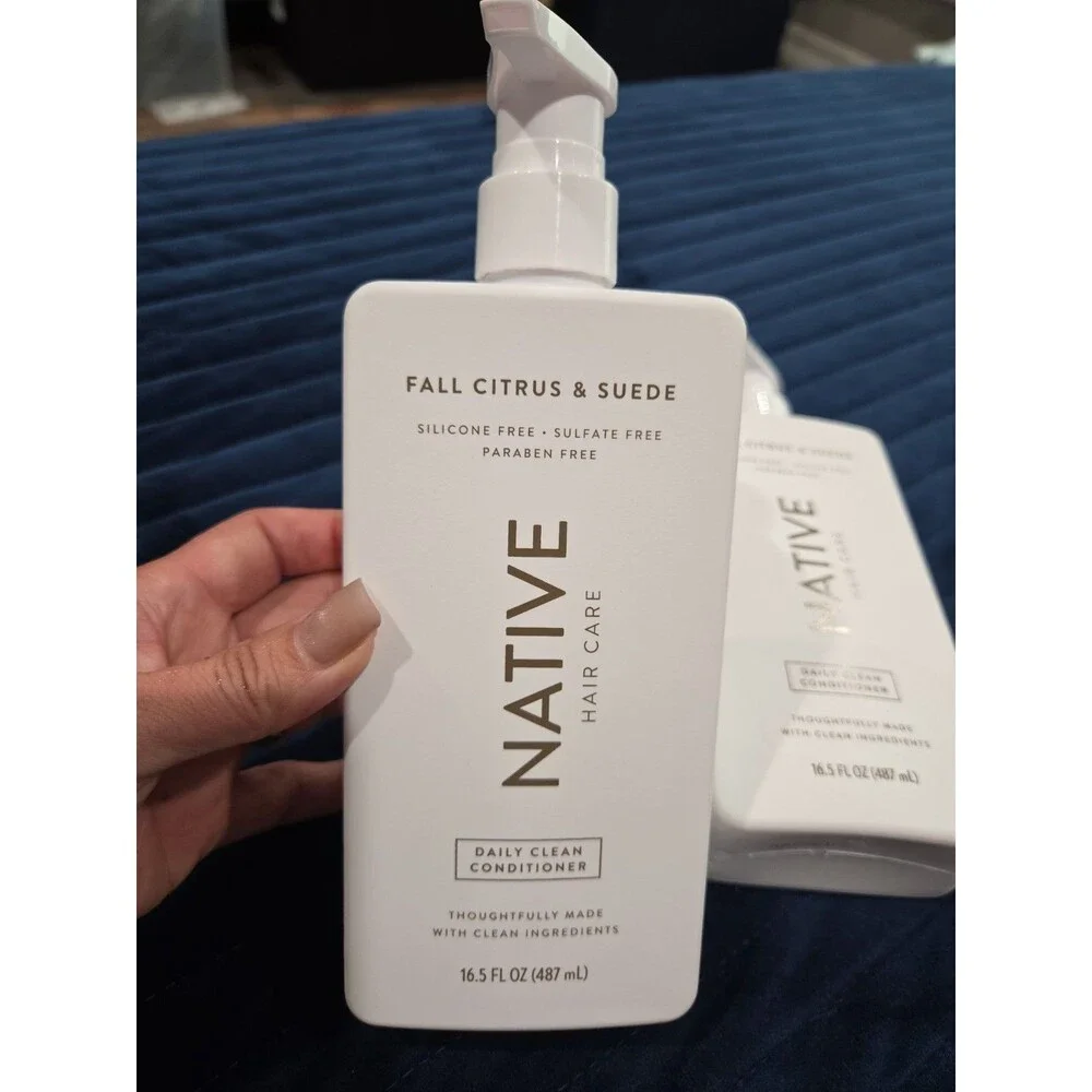 Set Of 2 Native Fall Citrus & Suede Hair Conditioner 16.5 FL oz NEW HB 10